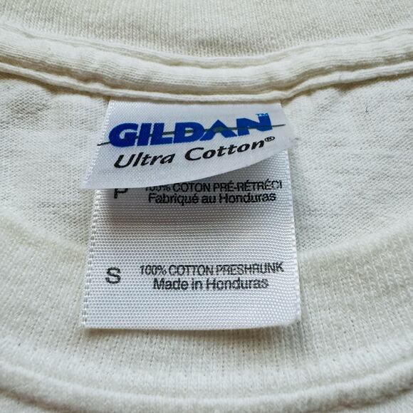 Gildan 100% Cotton White Unisex Tee Shirt Size Small - Picture 3 of 5